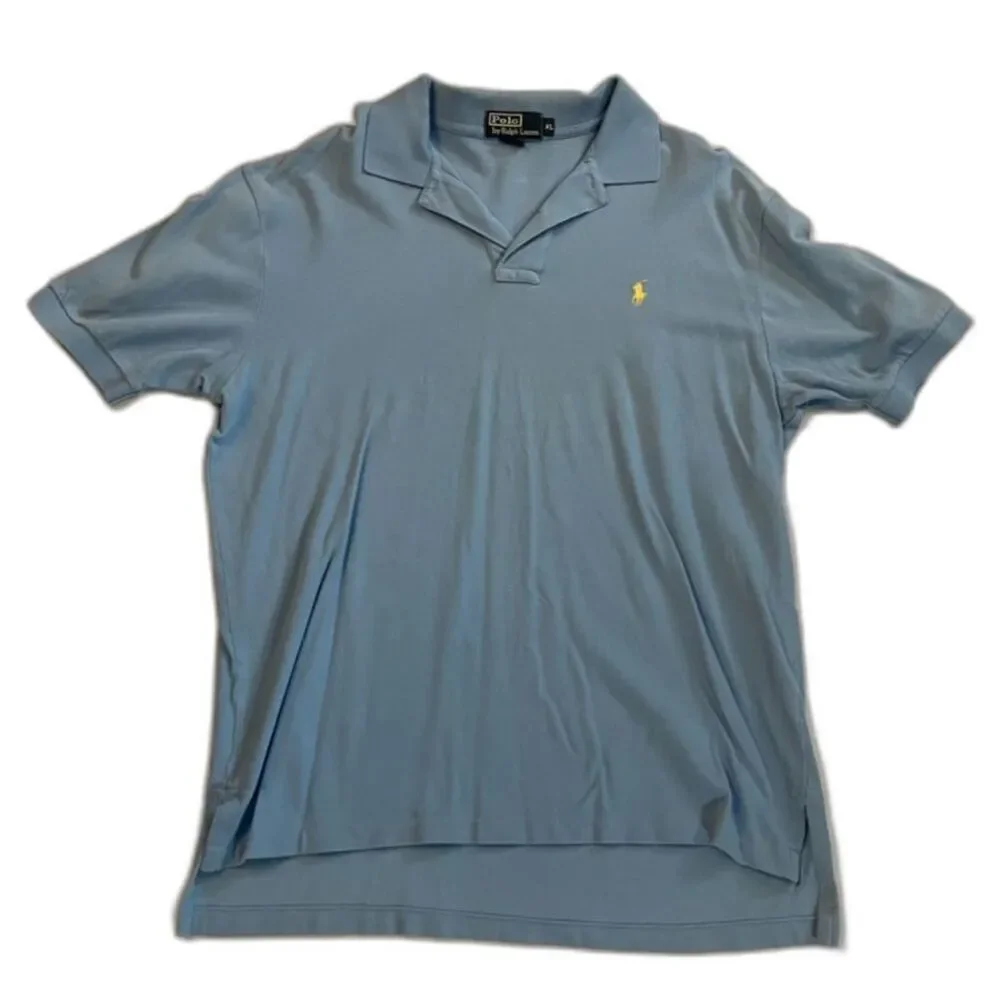 Polo Ralph Lauren Men’s Short Sleeve Polo Blue and Yellow